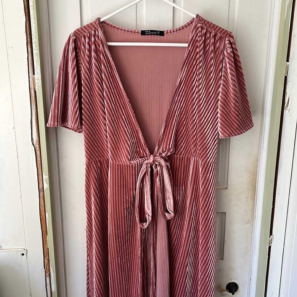 Pink, wrap dress - only work once!